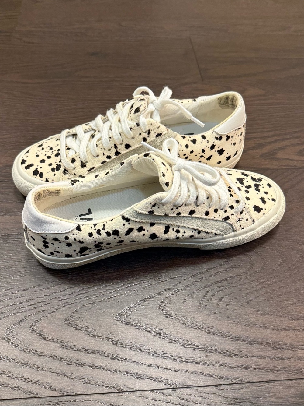 Madewell Cream and Black Speckled Low-Top Sneaker Shoes
